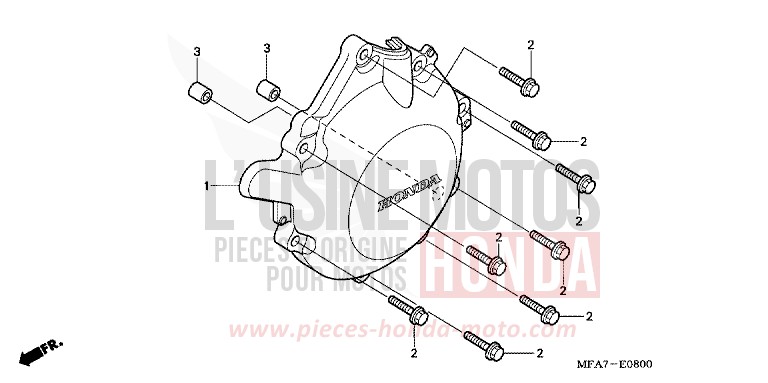 A.C. GENERATOR COVER for CBF1000 ABS BOMBAY ORANGE METALLIC (YR254) from 2007